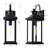 2 Pack Matte Black Motion Sensor Dusk To Dawn Outdoor Wall Lights With Clear Glass