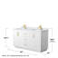 Ensemble de meuble-lavabo double 60 po avec plateau en marbre Miranda-97930438-97930434