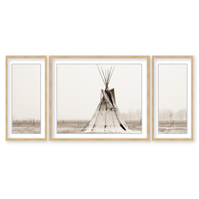 «Tipi Snow», reproduction de photo sur toile 3 pièces