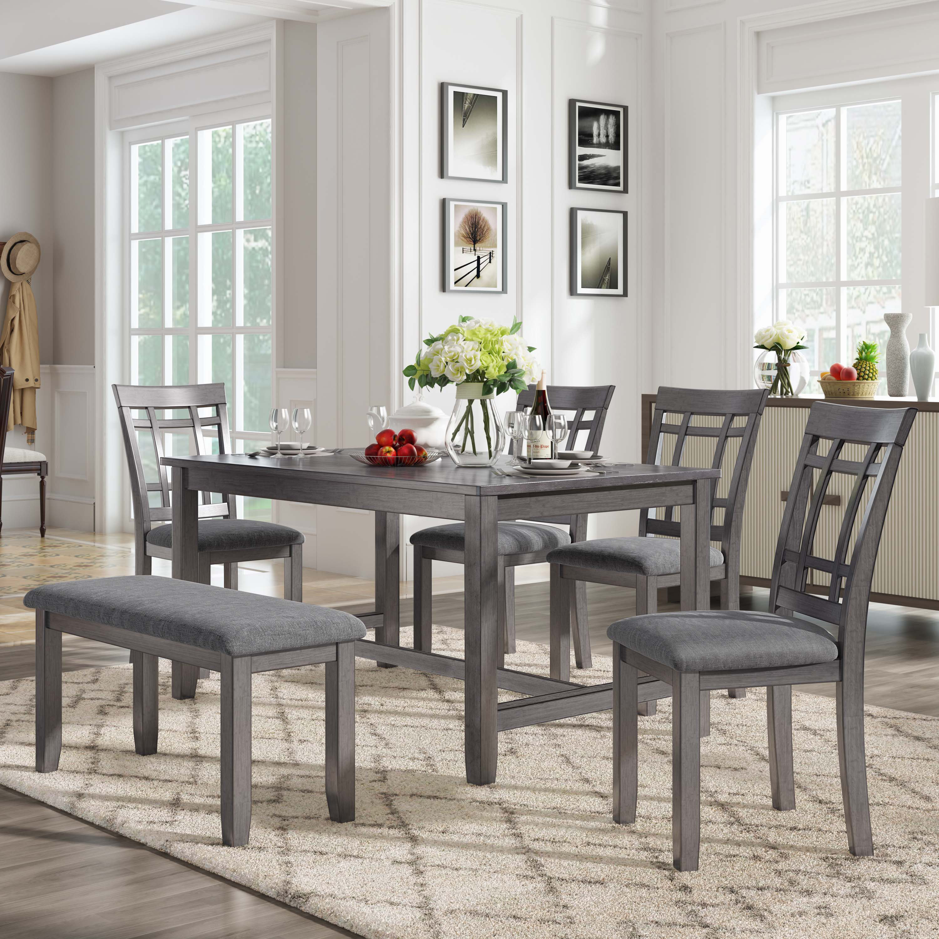 Red Barrel Studio® Khizr 6 - Piece 4 Leg Dining Set | Wayfair