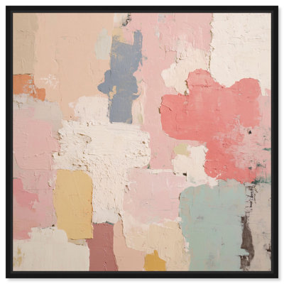 Impression sur toile patinée par Art Remedy, cadre noir, 12 x 12