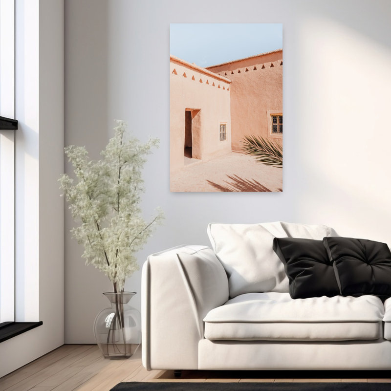 Art contemporain en argile au Maroc, H 36 po x l 24 po