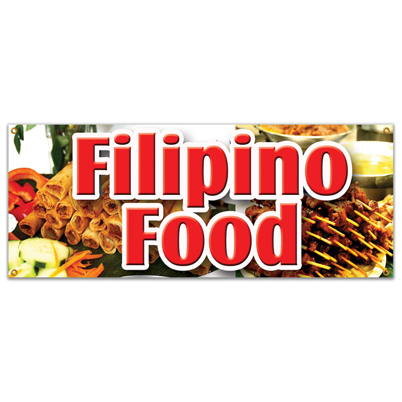 Signe de bannière alimentaire philippin