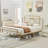 Metal Bed with Headboard and Footboard,No box Spring,Wooden Slat-721613092-721613088