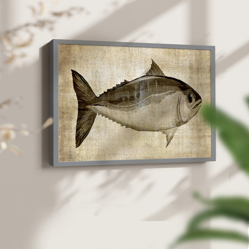 «Big Catch I», reproduction encadrée, H 22 po x l 28 po, Gris