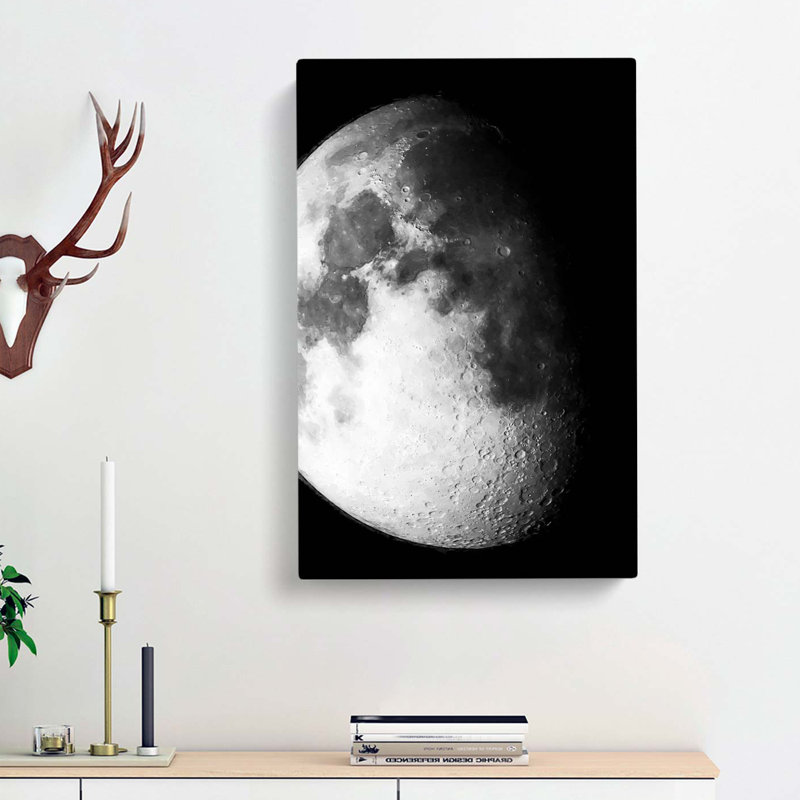 Moon Craters - Wrapped Canvas, 76cm H x 50cm W x 3cm D