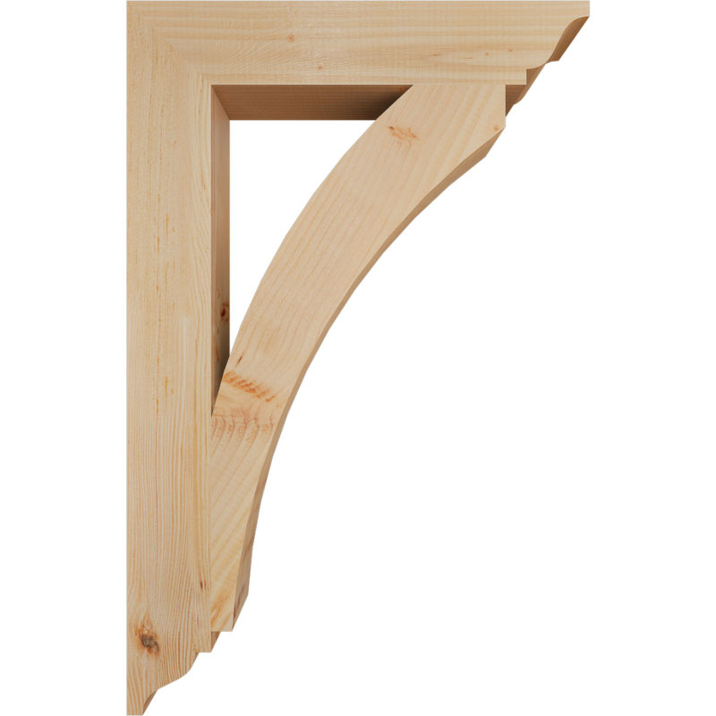 Support traditionnel Thorton, Douglas (lisse), H 34 po x l 3,5 po x P 22 po