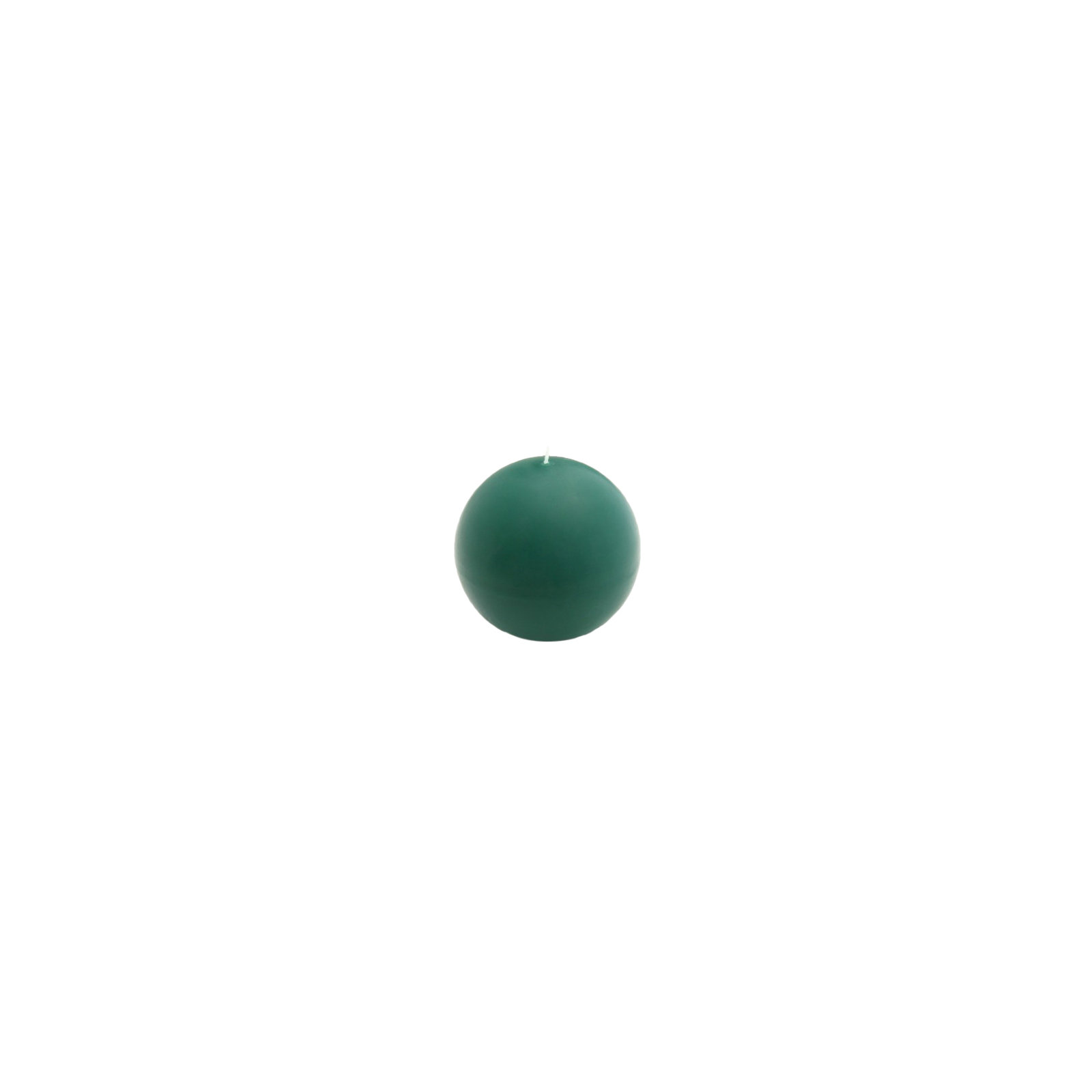 Ball Candle, Hunter Green, 4" Diameter, Set of 2