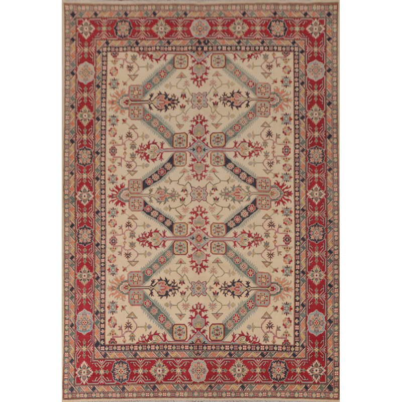 Tapis oriental géométrique Kazak 9 x 12