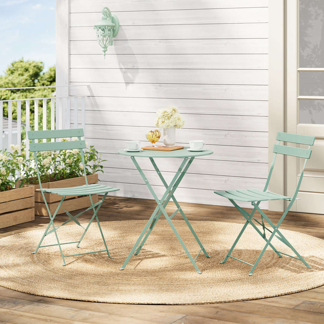 Round 3 - Piece 2 - Person 70Cm L Outdoor Bistro Set