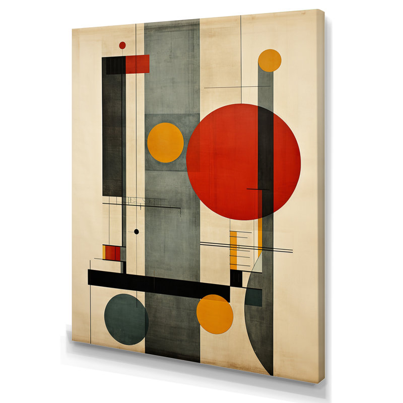 Distance des rêves, rétro géométrie des couleurs rétro - impression sur toile géométrique moderne, 20" H x 12" W