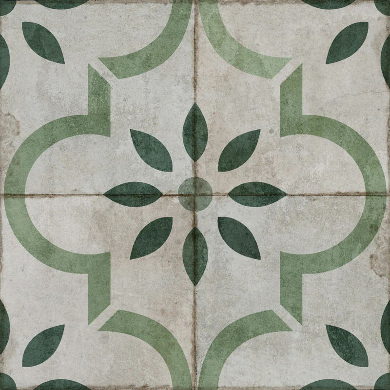 Carreau de mosaïque floral auto-adhésif en vinyle 4 po x 4 po