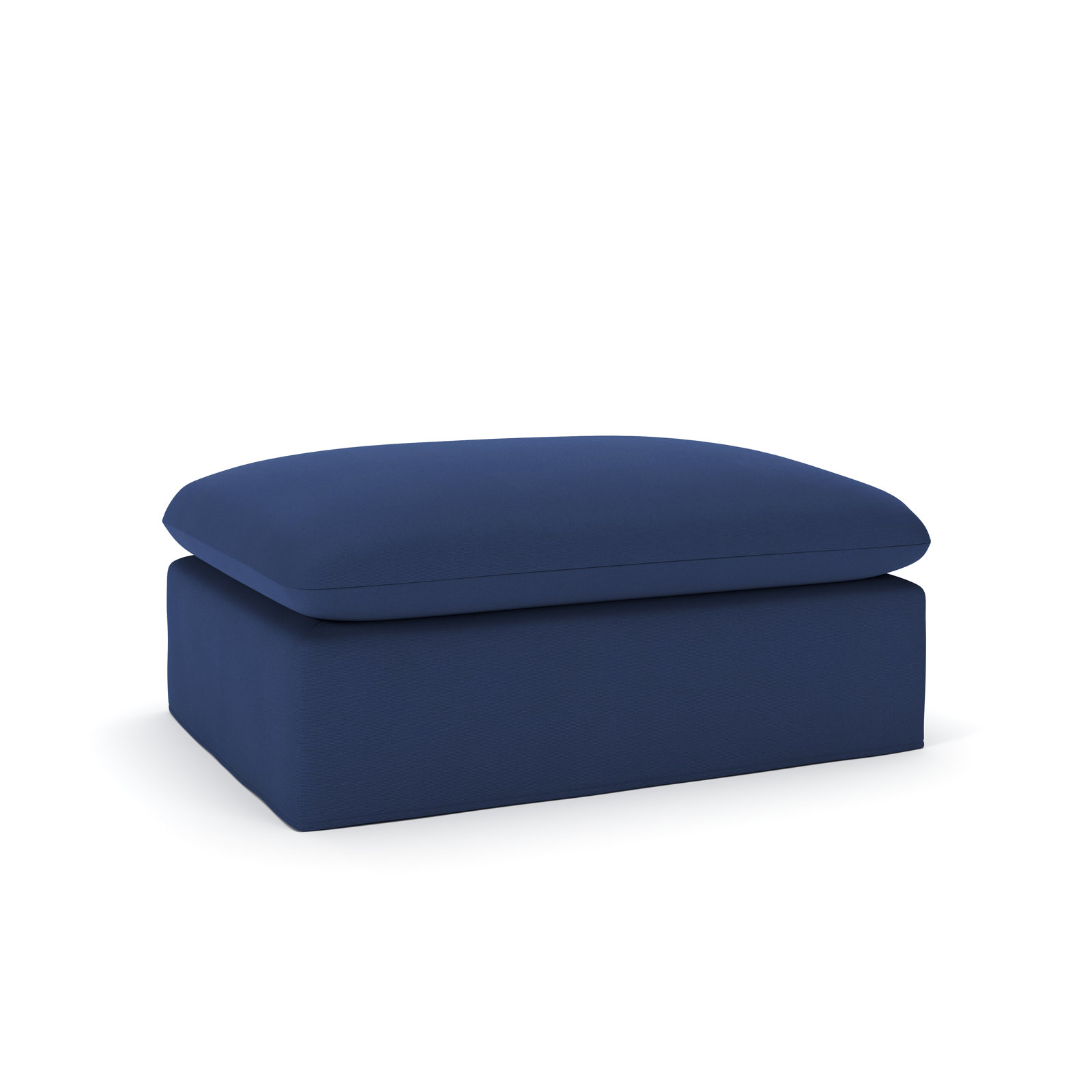 Luna 34" Ottoman, Canvas Navy Sunbrella® Canvas