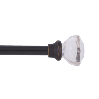 Claremont Mashapee Bronze Adjustable 1" Single Curtain Rod