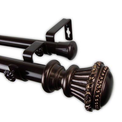 Lebow Steel Adjustable Double Curtain Rod