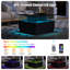Alpena 16''H Acrylic Storage Square Small Coffee Table With Led Light-902110407