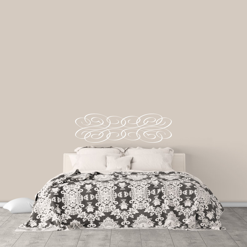 Décalcomanie murale tête tourbillon, Blanc