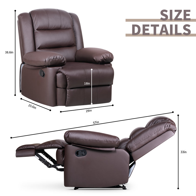 83cm Wide Lift Assist Standard Recliner, Dark Brown