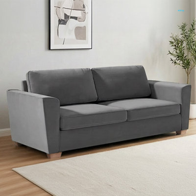 Canapé-lit double en velours coulissant avec matelas pliant