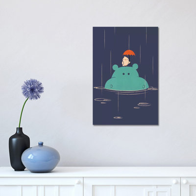 Raindrops 1 Piece Wrapped Canvas Wall Art