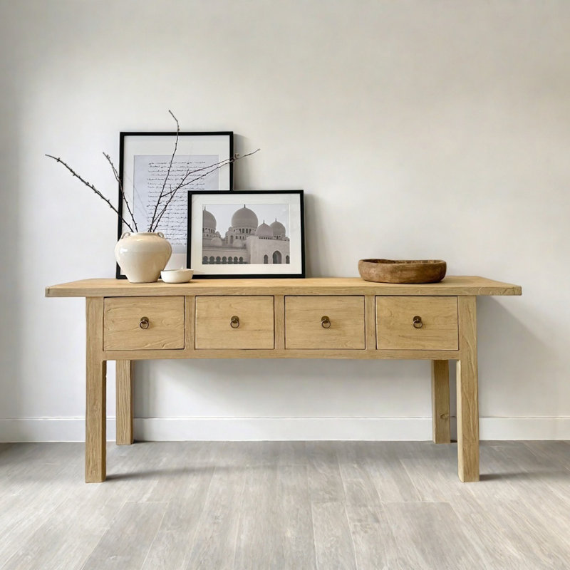 Console de style champêtre, H 30,71 po x l 78,74 po x P 15,75 po