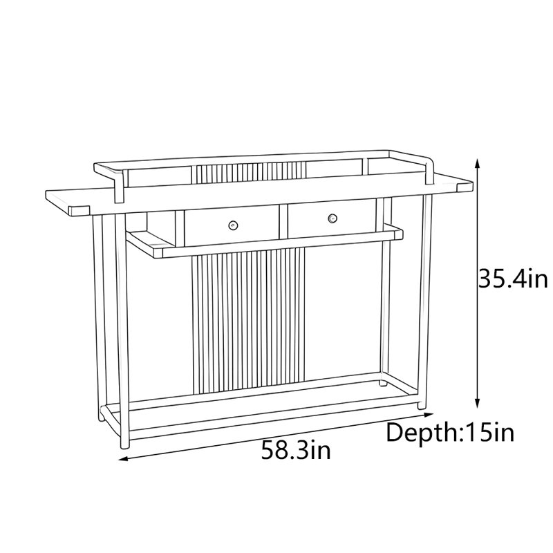 Paugh, 35.4" H x 58.3" W x 15" D
