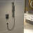 12" Square Wall Mounted Complete Shower System Rainfall Shower Head with Rough in-Valve and Slide Bar-60220293