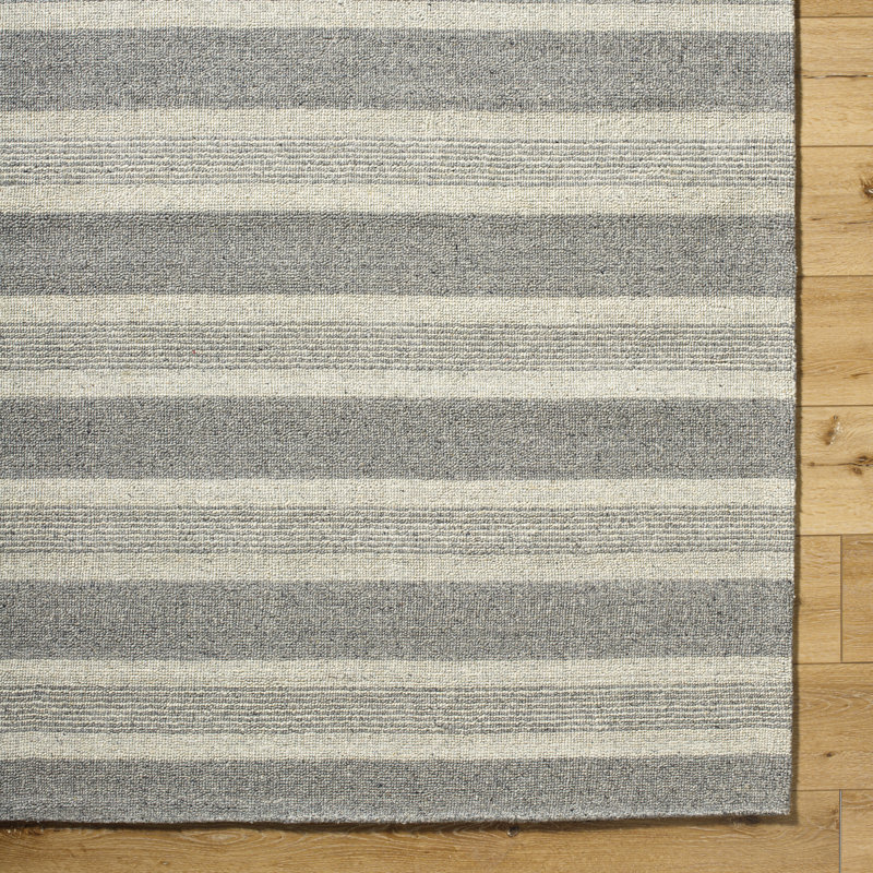 Romano Hand Loomed Wool Striped Area Rug, Rectangle 8' x 10'