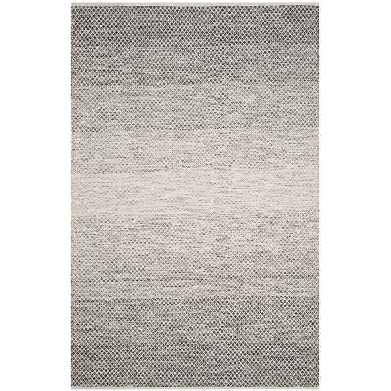 Tapis géométrique en coton tissé à la main Figuig, Rectangle 4 pi x 6 pi