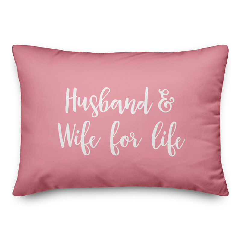  Coussin Husband & Wife For Life, Rose