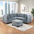 Living Room Furniture Perfect For Modern Lounges Armless Chair Gray Linen Like Wrapped In Fabric Cushion Armless Chair Wooden Legs-2121432531