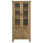 Vitrine 4 portes brun clair vieilli