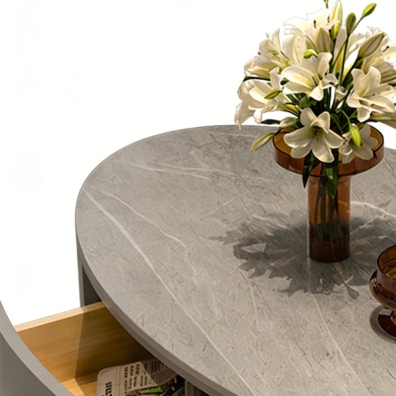 Nordic modern luxury coffee table, Gray