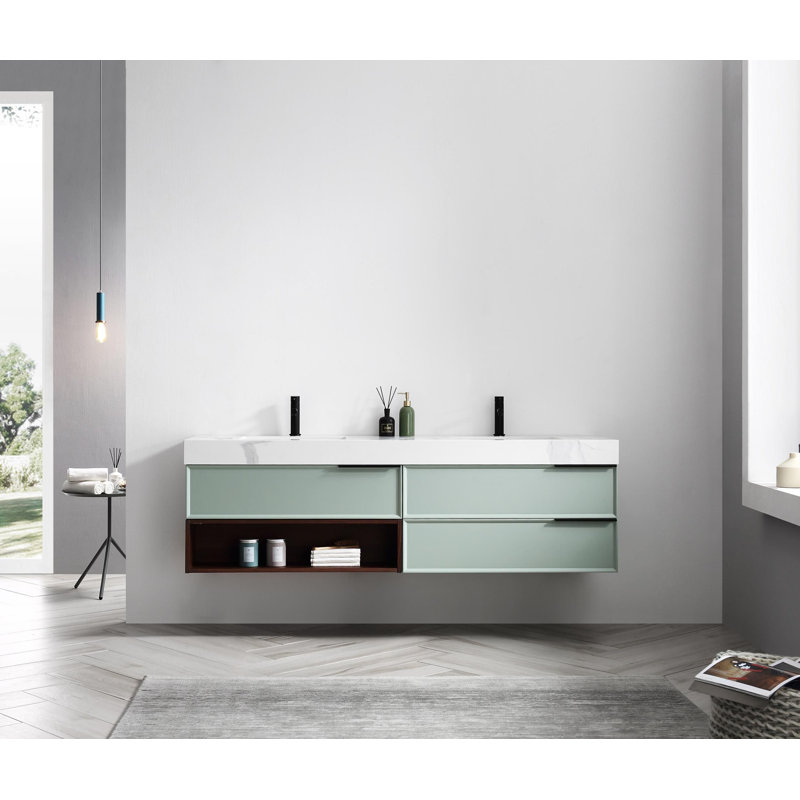 Marfa 72" W Double Wall-Mounted Vanity