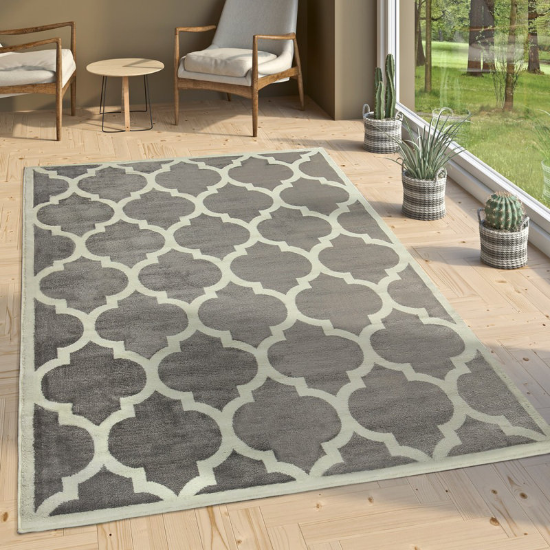 Deford Geometric Flatweave Area Rug, Rectangular 160cm x 220cm