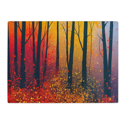 Colourful Autumn Forest Vol.5 Abstract  Glass Chopping Board