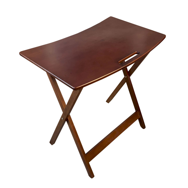 Table personnelle pliante en bambou massif, Acajou