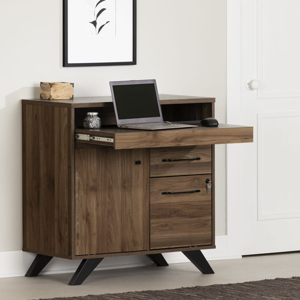 Winston Porter Moyle 35.4'' Writing Desk with 2-Drawers & Reviews