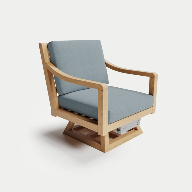 Solerno Heated Swivel Chair — Dove, Seaglass