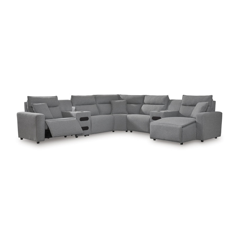 Canapé modulaire inclinable électrique avec méridienne 7 pièces Modmax, Orienté à droite
