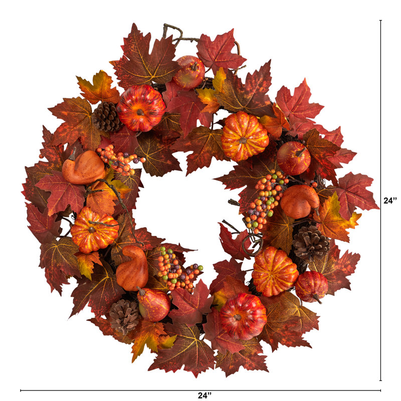 Faux Mixed Assortment 24'' Wreath