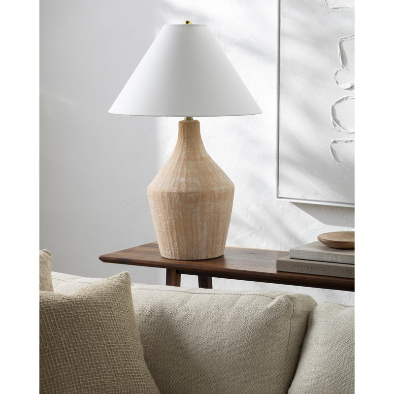 Lampe Ochre Wyn, H 28 po x l 18 po x P 18 po