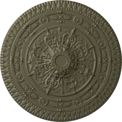 Endurathane Naple Ceiling Medallion, 37 1/2"OD x 3 3/8"P (Fits Canopies up to 3 3/8"), Hand-Painted Painted Turtle Finish