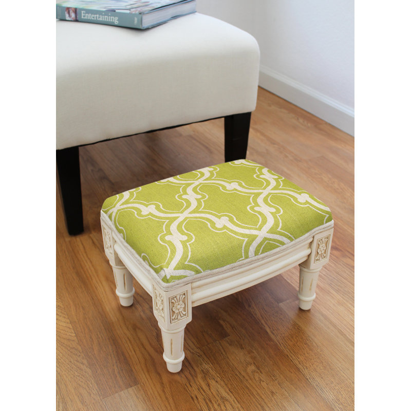 Repose-pieds Lymingt Trellis, Blanc, Chartreuse