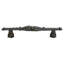 Acanthus 3 inches c.c. pull Romanesque style with column base in Gilded Mercury-182149446-182149499