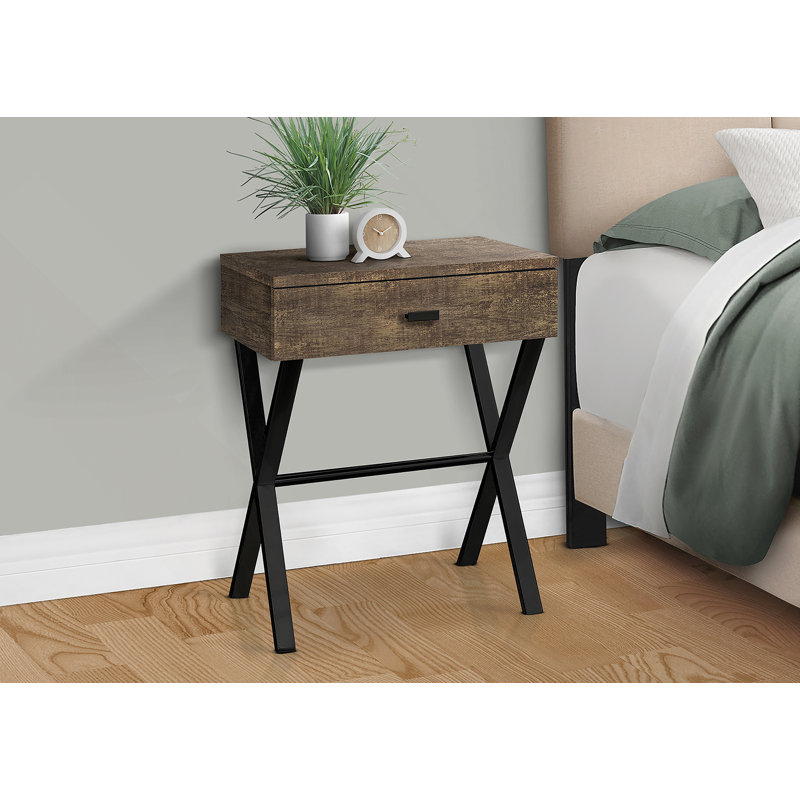 Table d'appoint polyvalente pour le côté, la fin, la table de chevet avec tiroir de rangement, idéale pour le salon, la chambre à coucher et les espaces contemporains