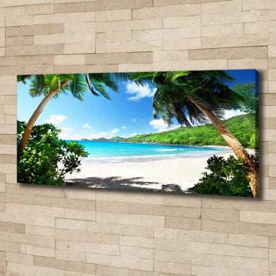 Seychelles Beach - Wrapped Canvas Print