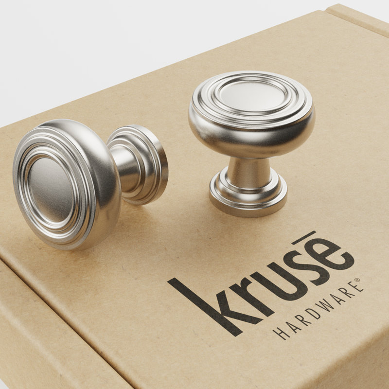 (10pk) Sullivan Door and Drawer Knob 1-1/8in Diameter, Brushed Satin Nickel
