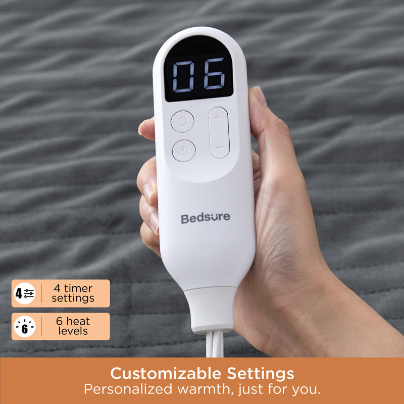 Cozy Winter Collection Electric Blanket - Dual Control Heated Blanket , Fast Heating with 10 Time Settings & 10 Heat Settings