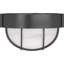 Applique murale d'extérieur 1 lumière noire à fixation murale ou au plafond-11801200